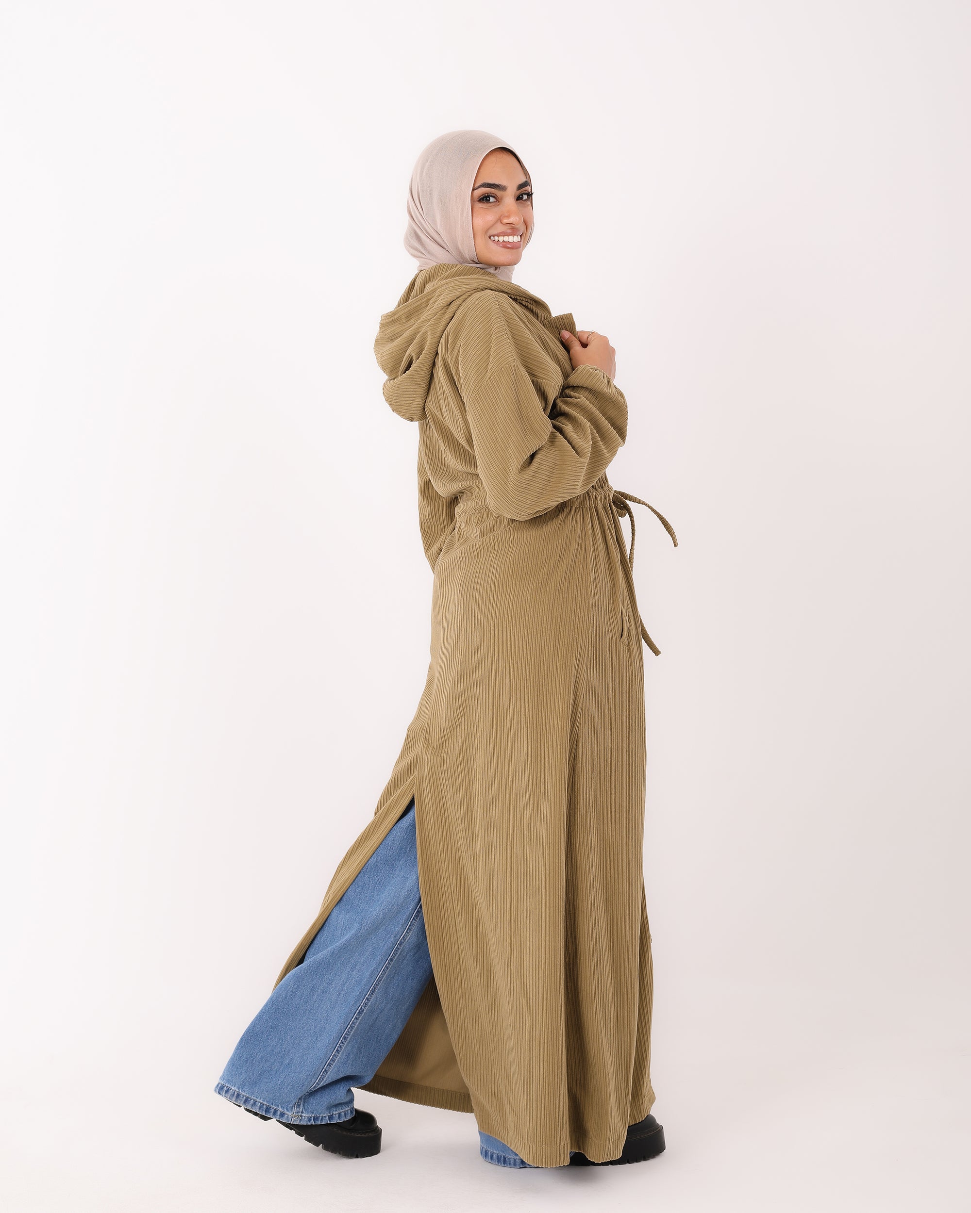 Velvet Dress Shirt with belt