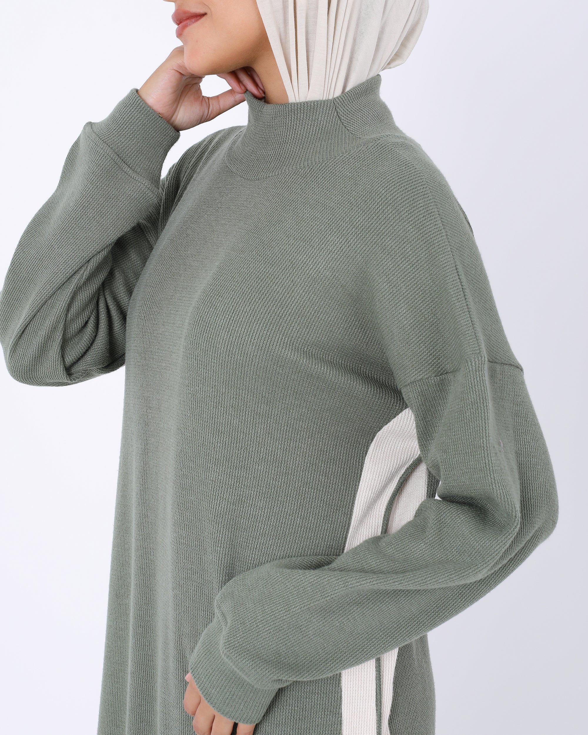 High Neck Knit Dress