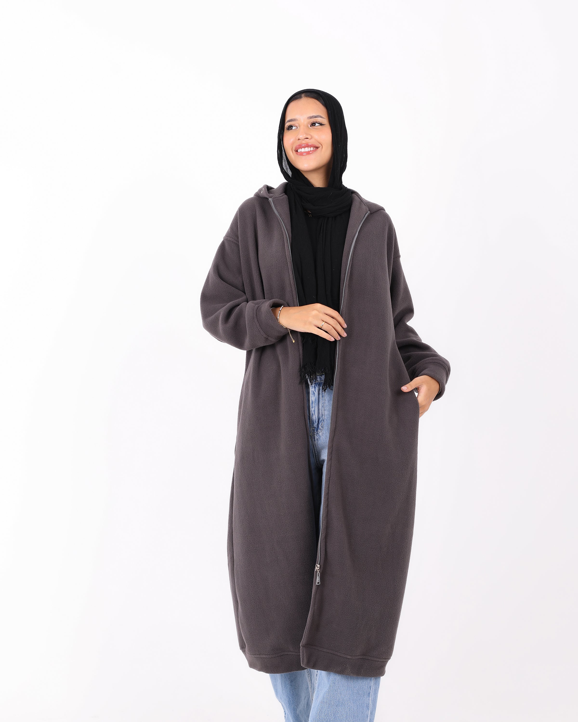 Long Hoodie with Zipper