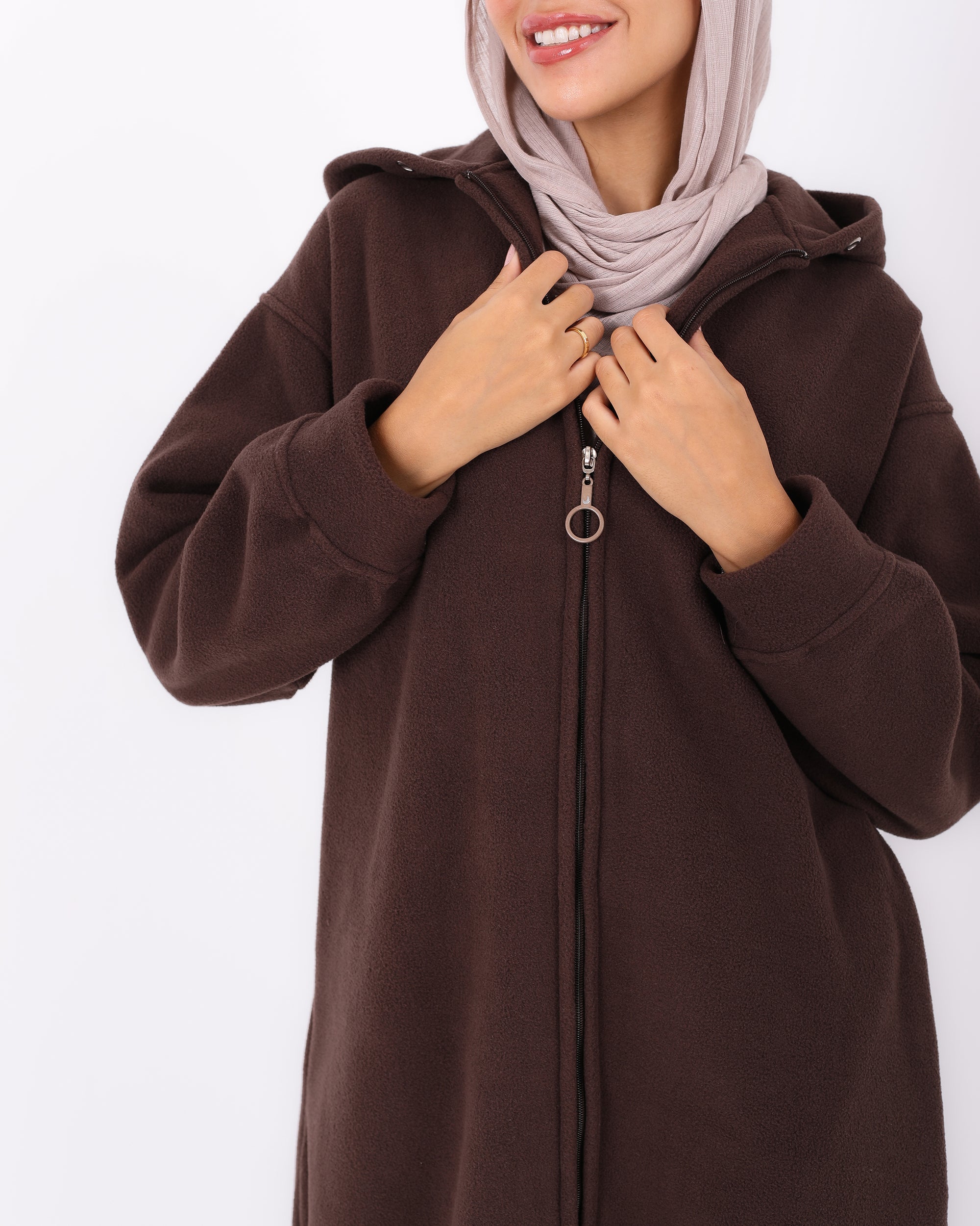 Long Hoodie with Zipper