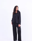 Basic Stain Set Pajama with Buttons