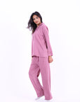 Basic Stain Set Pajama with Buttons