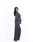 Basic Stain Set Pajama with Buttons