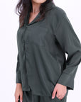 Basic Stain Set Pajama with Buttons