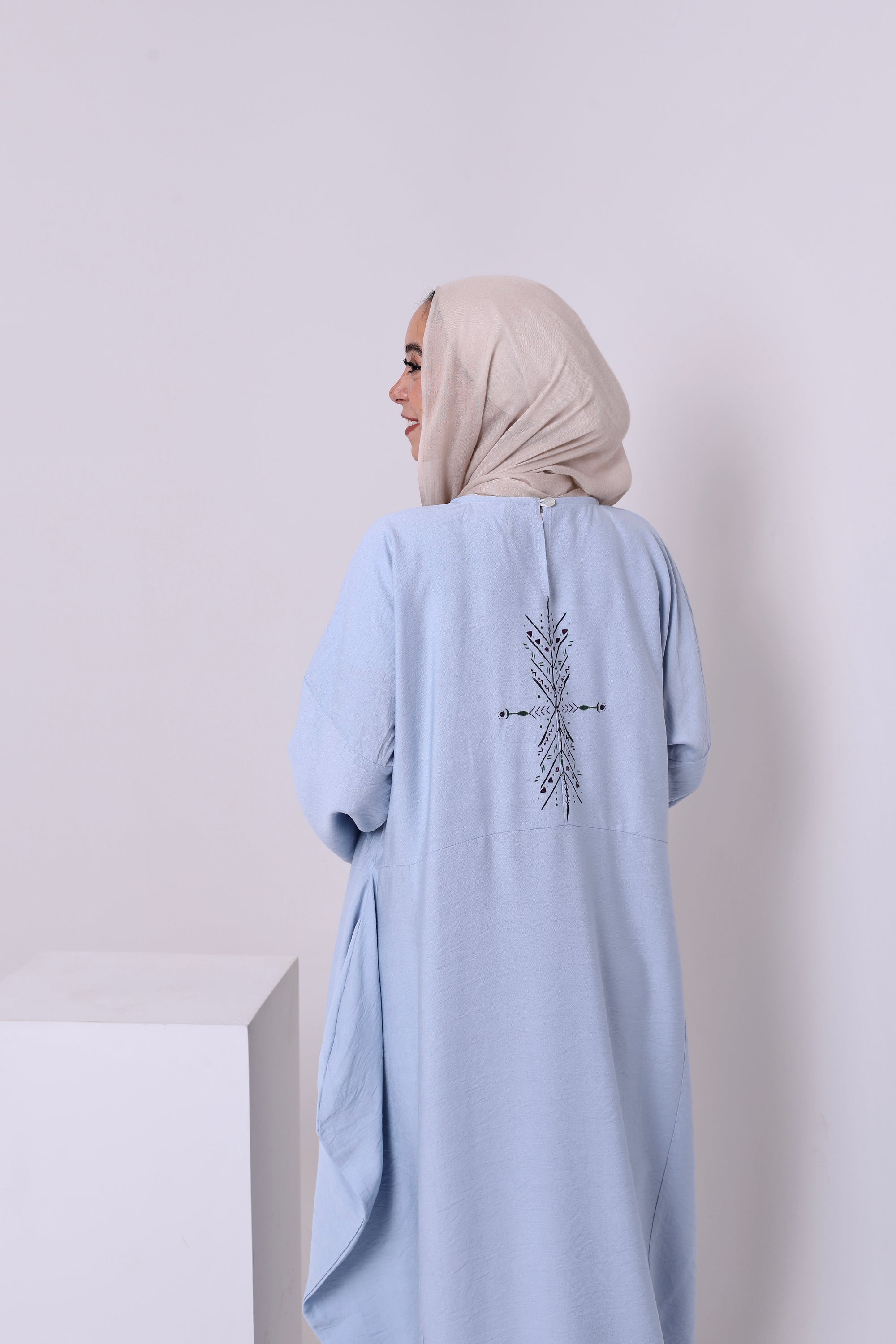 Linen Blend Dress 3808