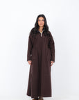 Abaya with Side Elastic Belt