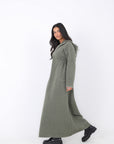 Abaya with Side Elastic Belt
