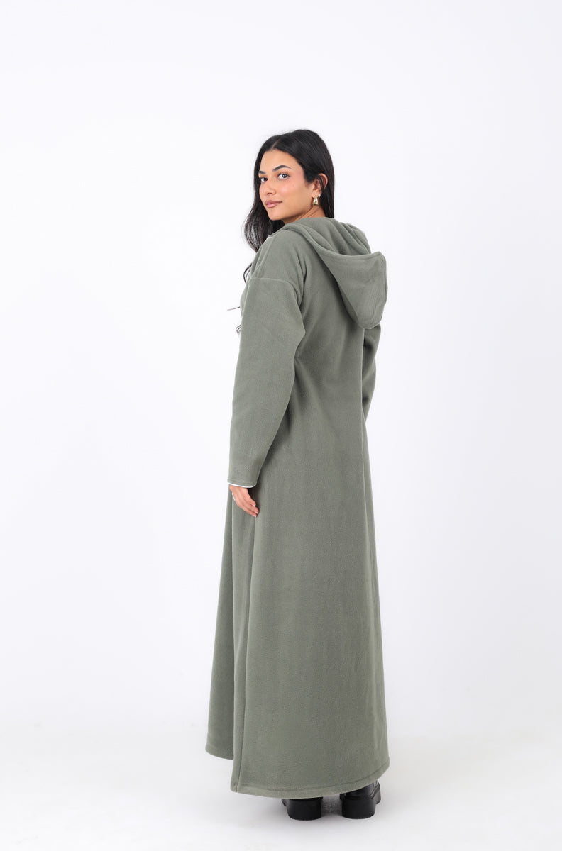 Abaya with Side Elastic Belt