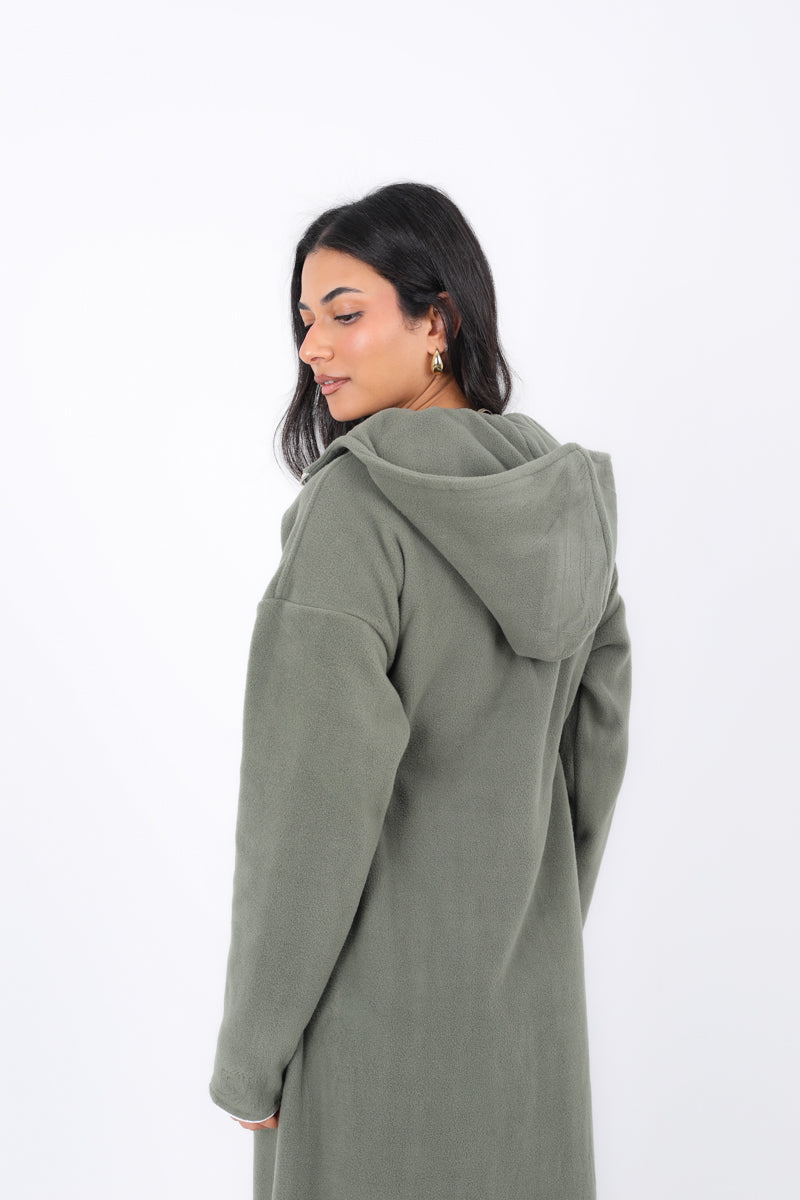 Abaya with Side Elastic Belt