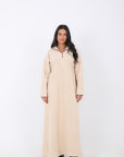 Abaya with Side Elastic Belt