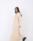 Abaya with Side Elastic Belt