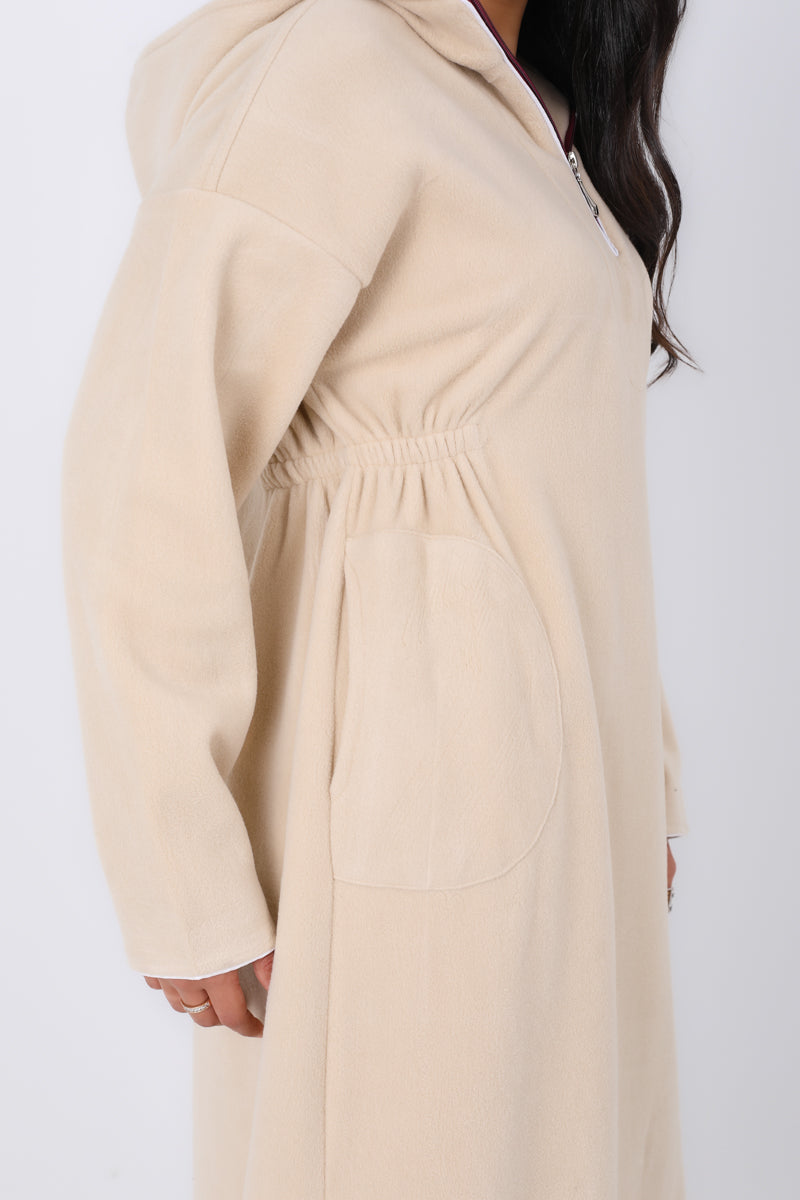 Abaya with Side Elastic Belt