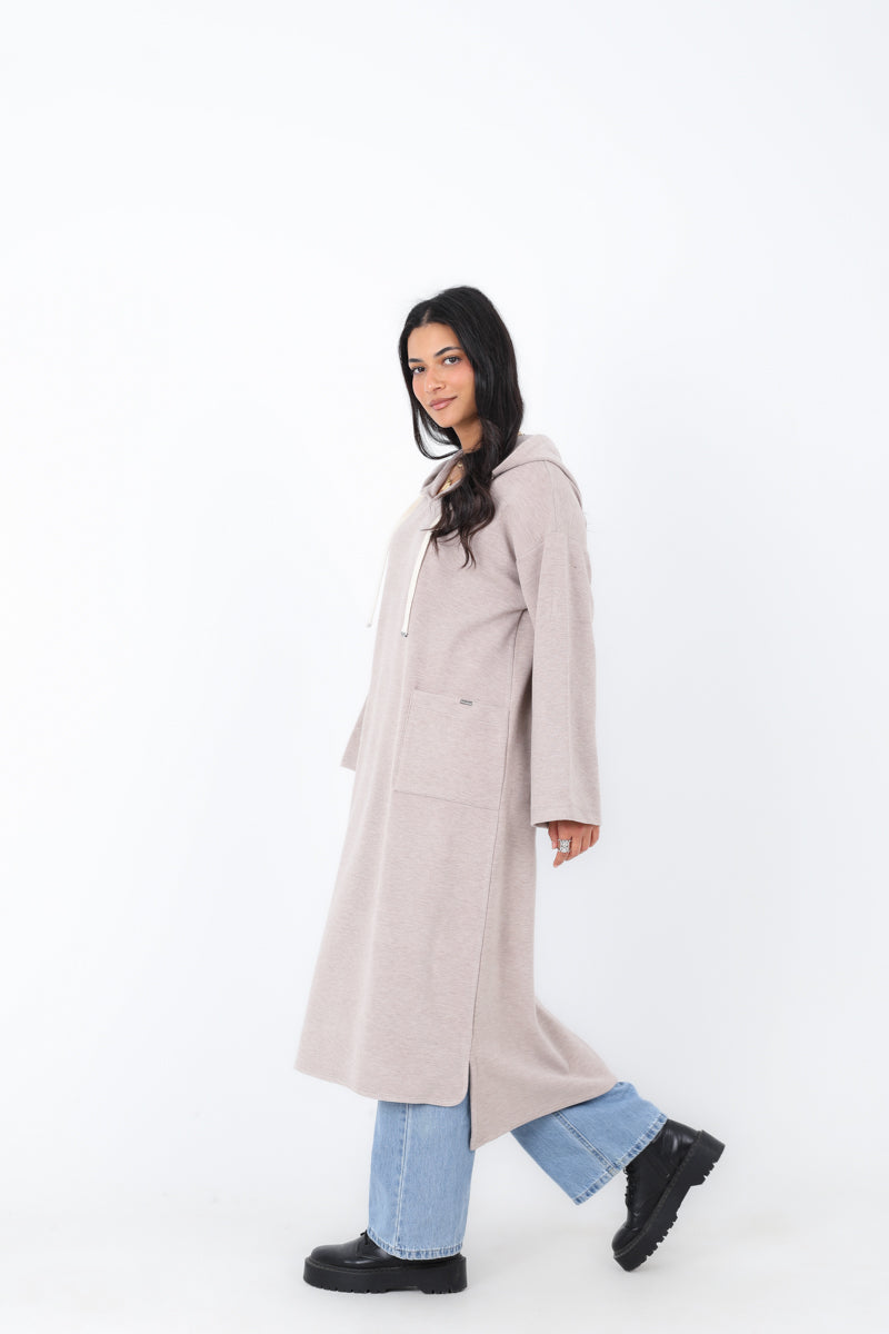 Long Hoodie with Two Pockets