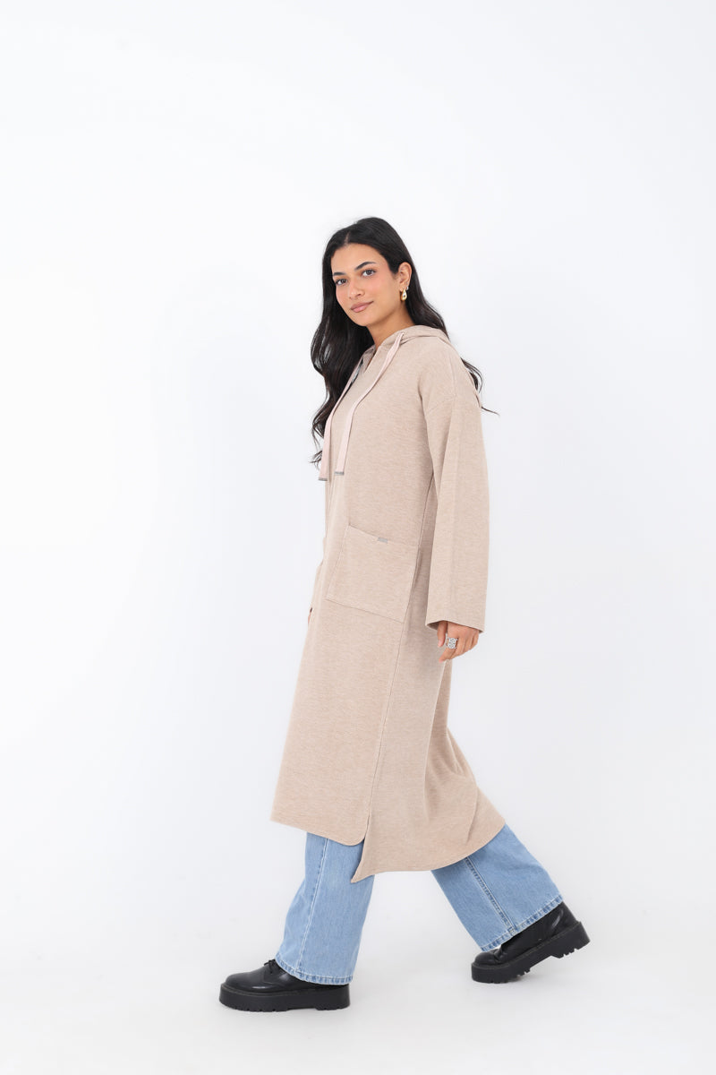 Long Hoodie with Two Pockets