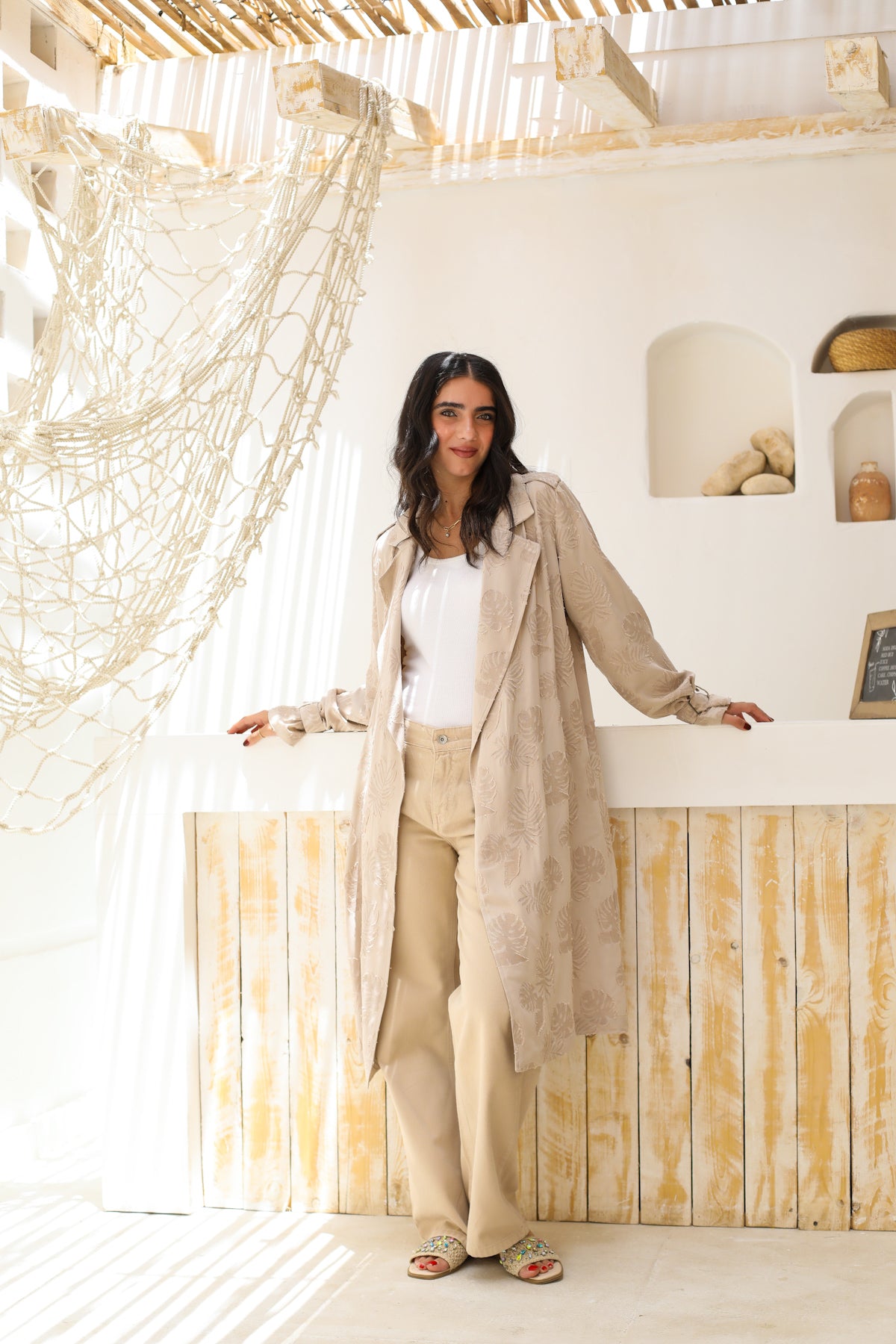 Blush Bloom Trench
