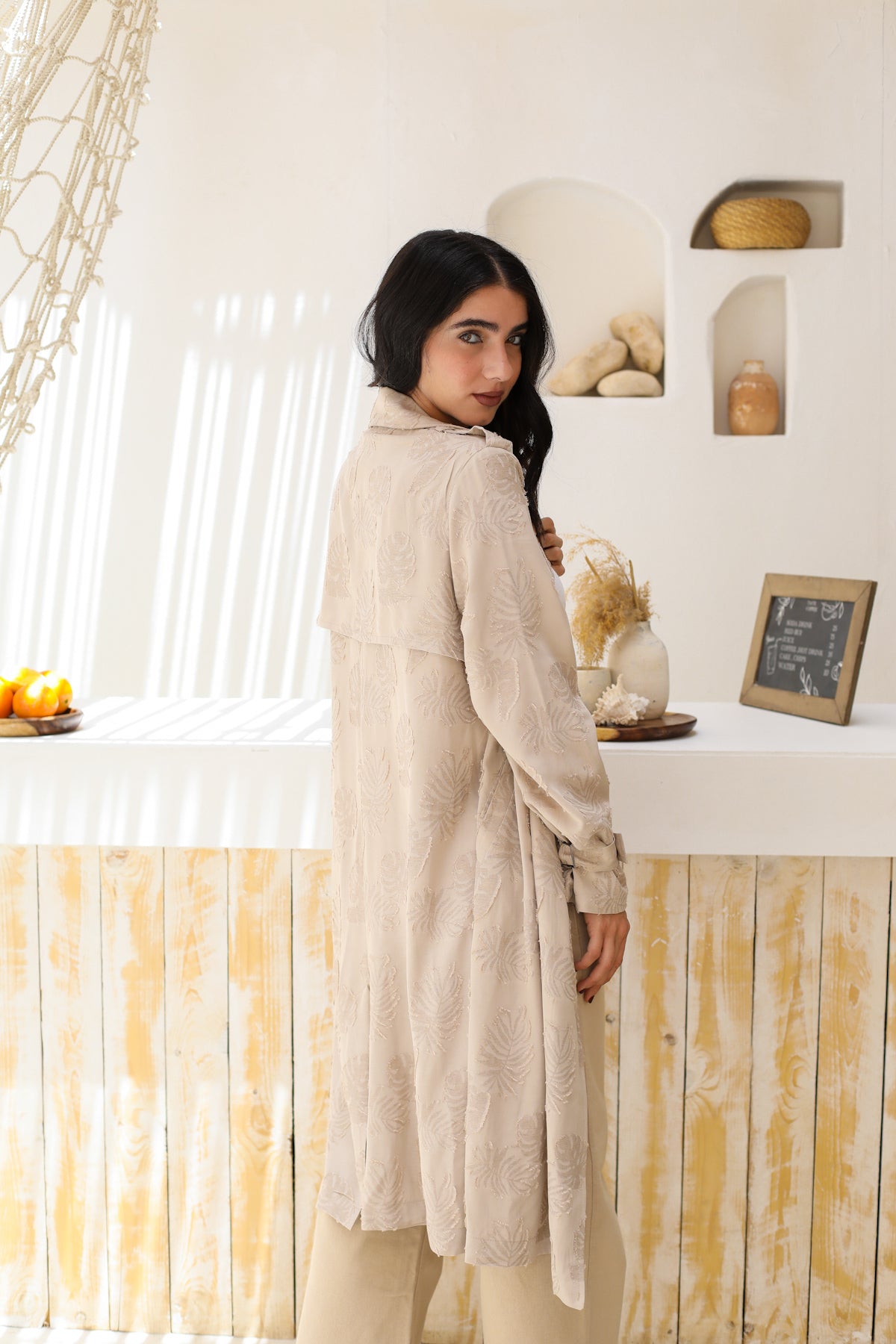 Blush Bloom Trench