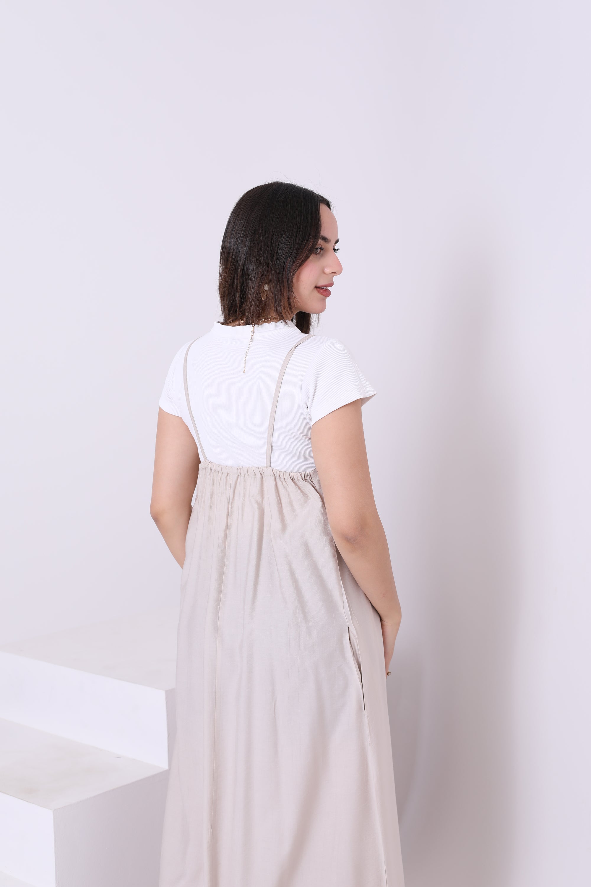 Sleeveless Linen Blend Dress