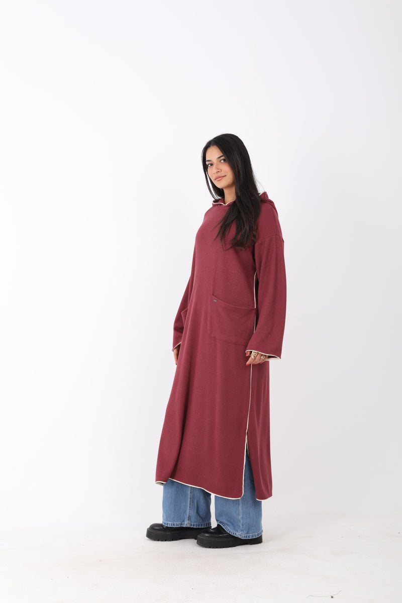 Long Hoodie with Two Pockets