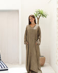 Dress With Two Pockets With Belt