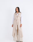 Sleeveless Linen Vest