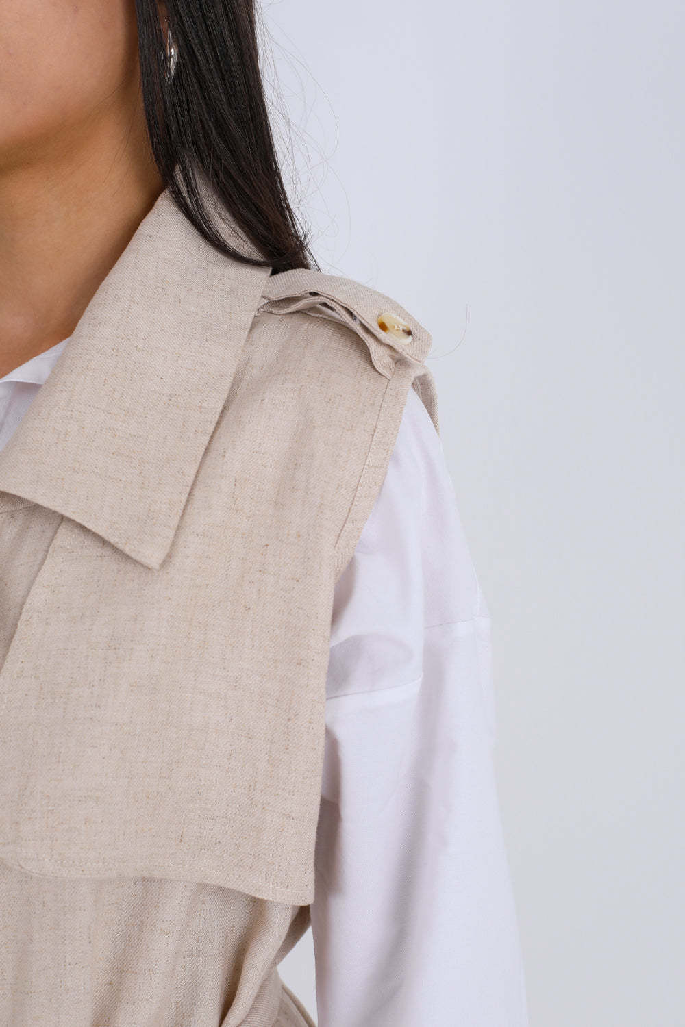 Sleeveless Linen Vest