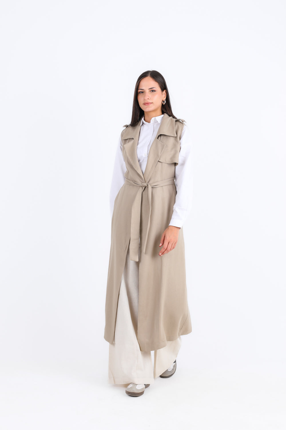 Sleeveless Linen Vest