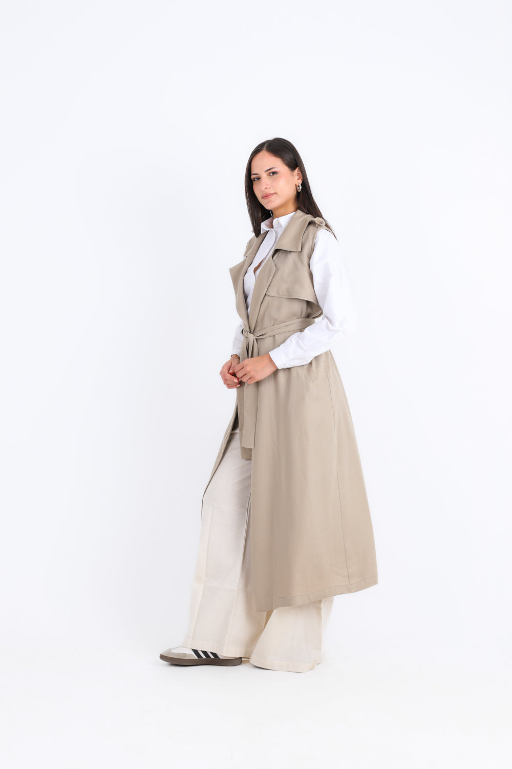 Sleeveless Linen Vest