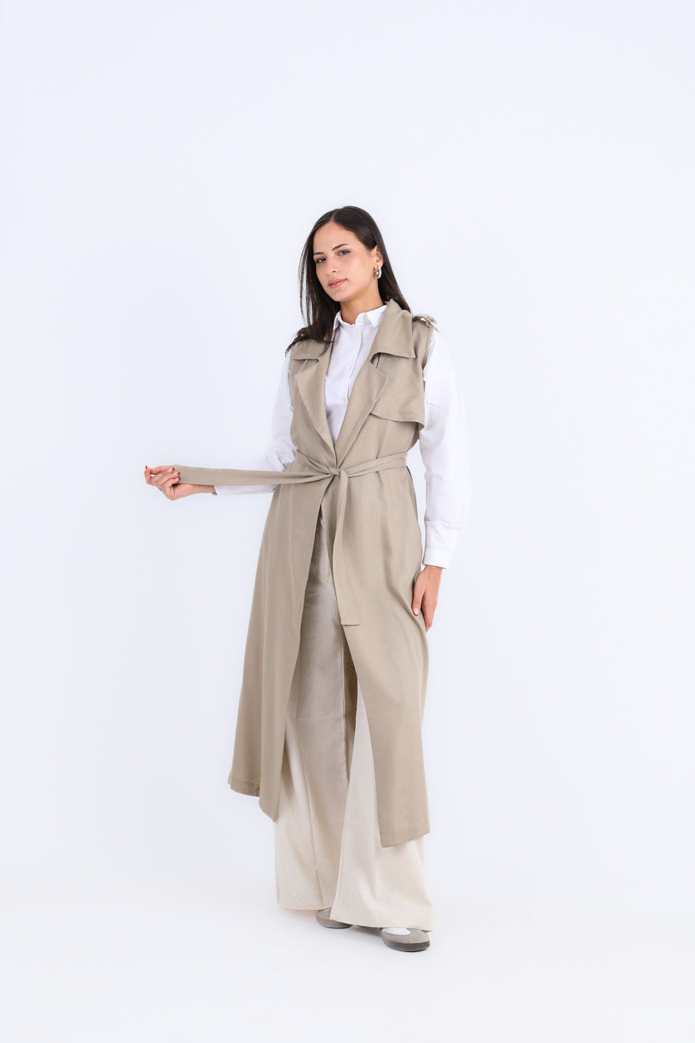 Sleeveless Linen Vest