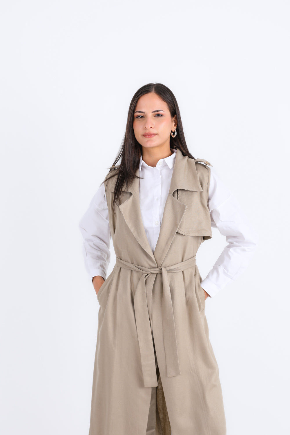 Sleeveless Linen Vest