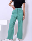 Wide Leg Gabardine Pants
