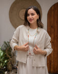 Long Sleeves Linen Blend Shirt