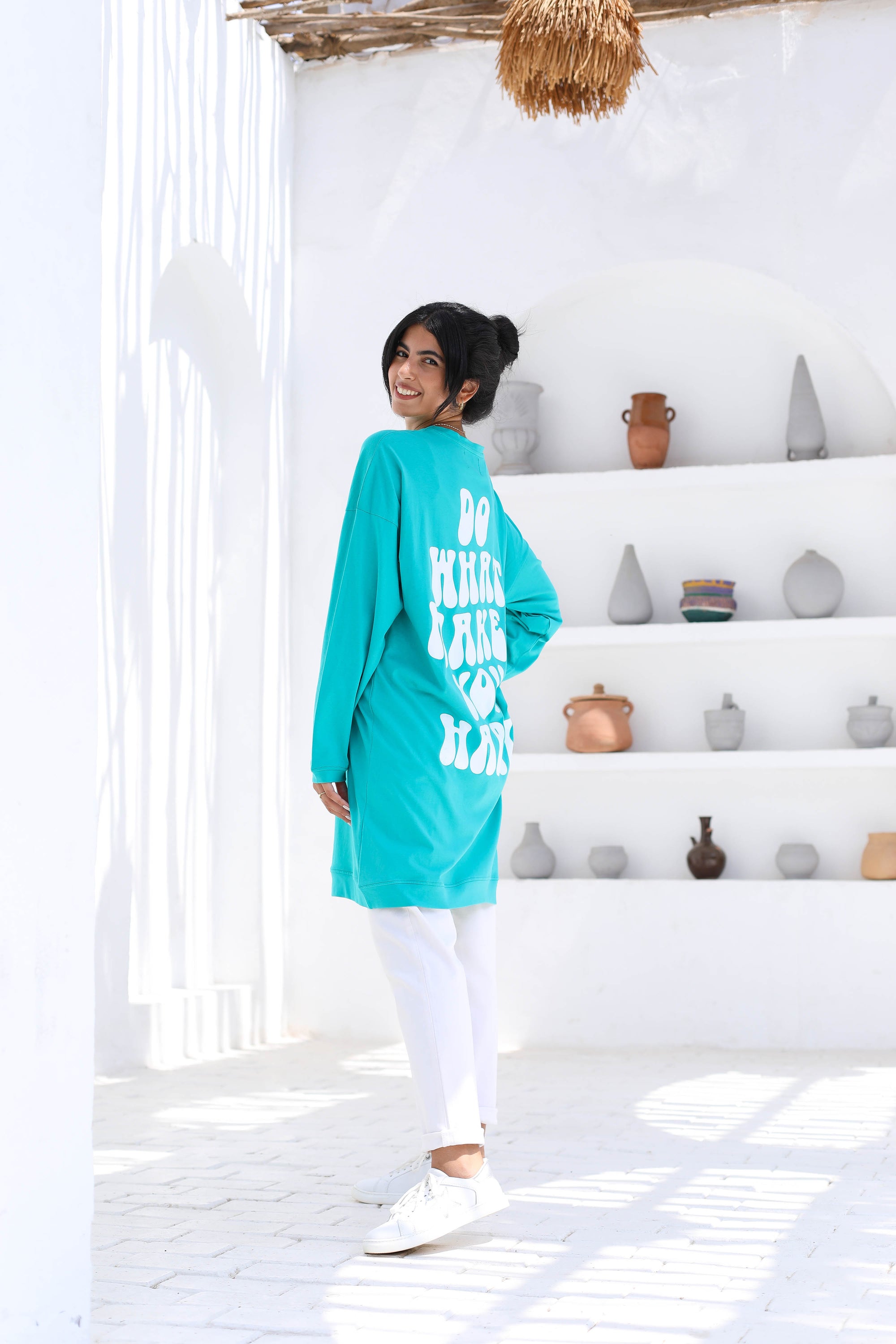 Cotton T-Shirt With Back Print