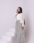 Linen Striped  Skirt
