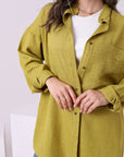 Button Linen Blend Shirt