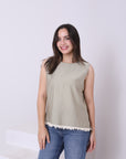 Linen Sleeveless Top