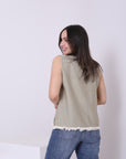 Linen Sleeveless Top