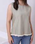 Linen Sleeveless Top
