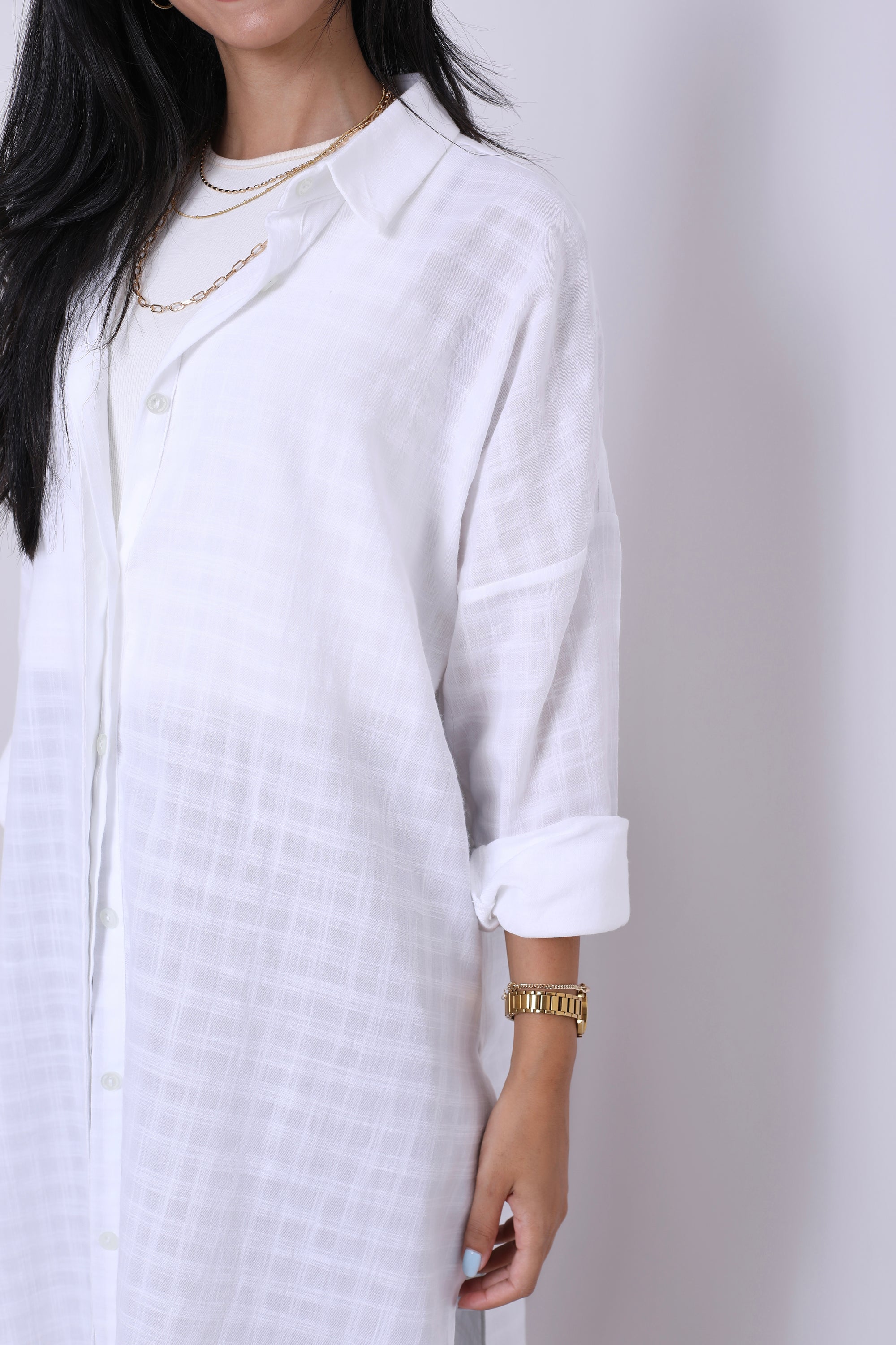 White Linen Dress Shirt