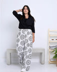 Printed Linen Pants