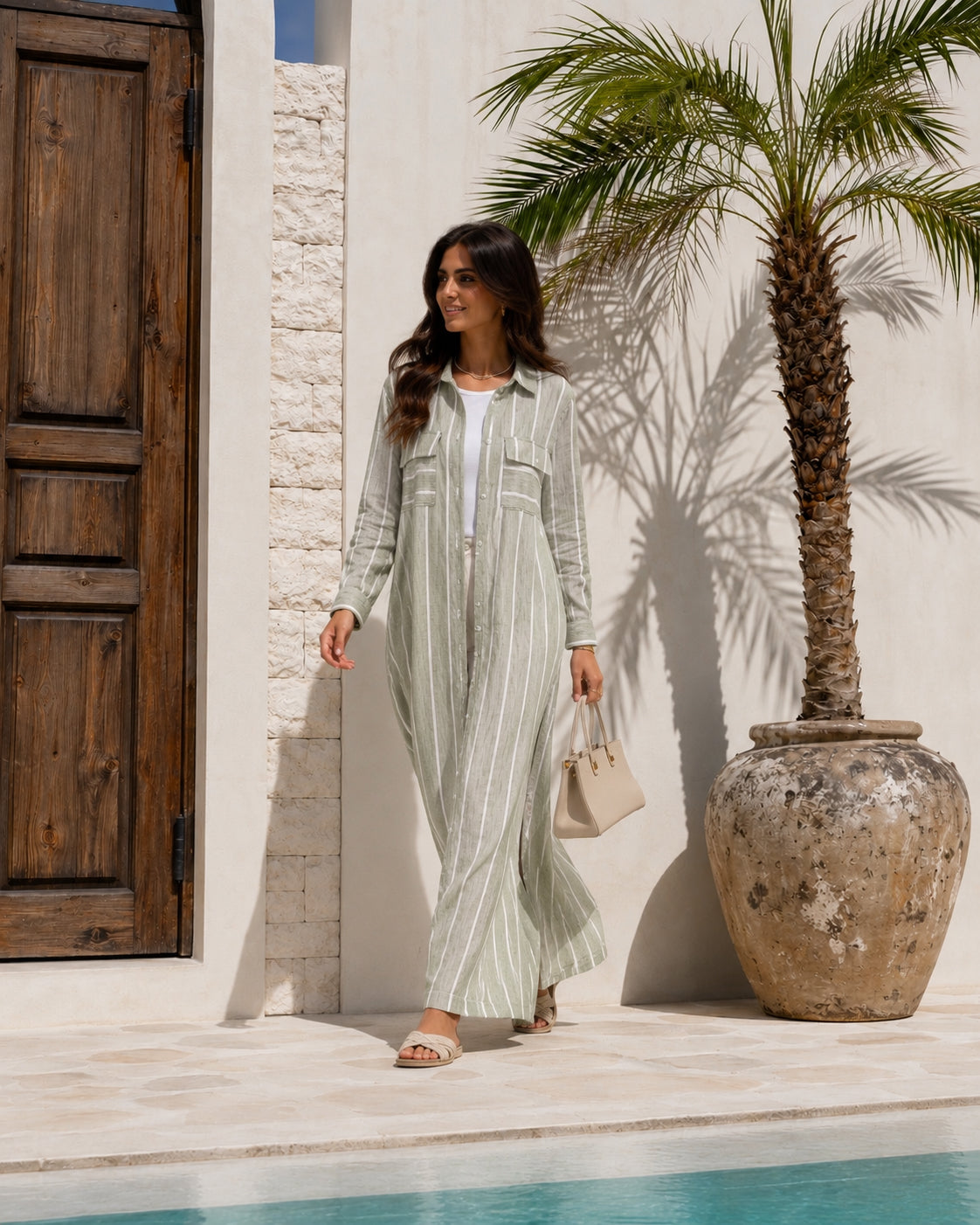 Tie-Waist Maxi Dress-5030