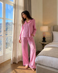Basic Stain Set Pajama with Buttons