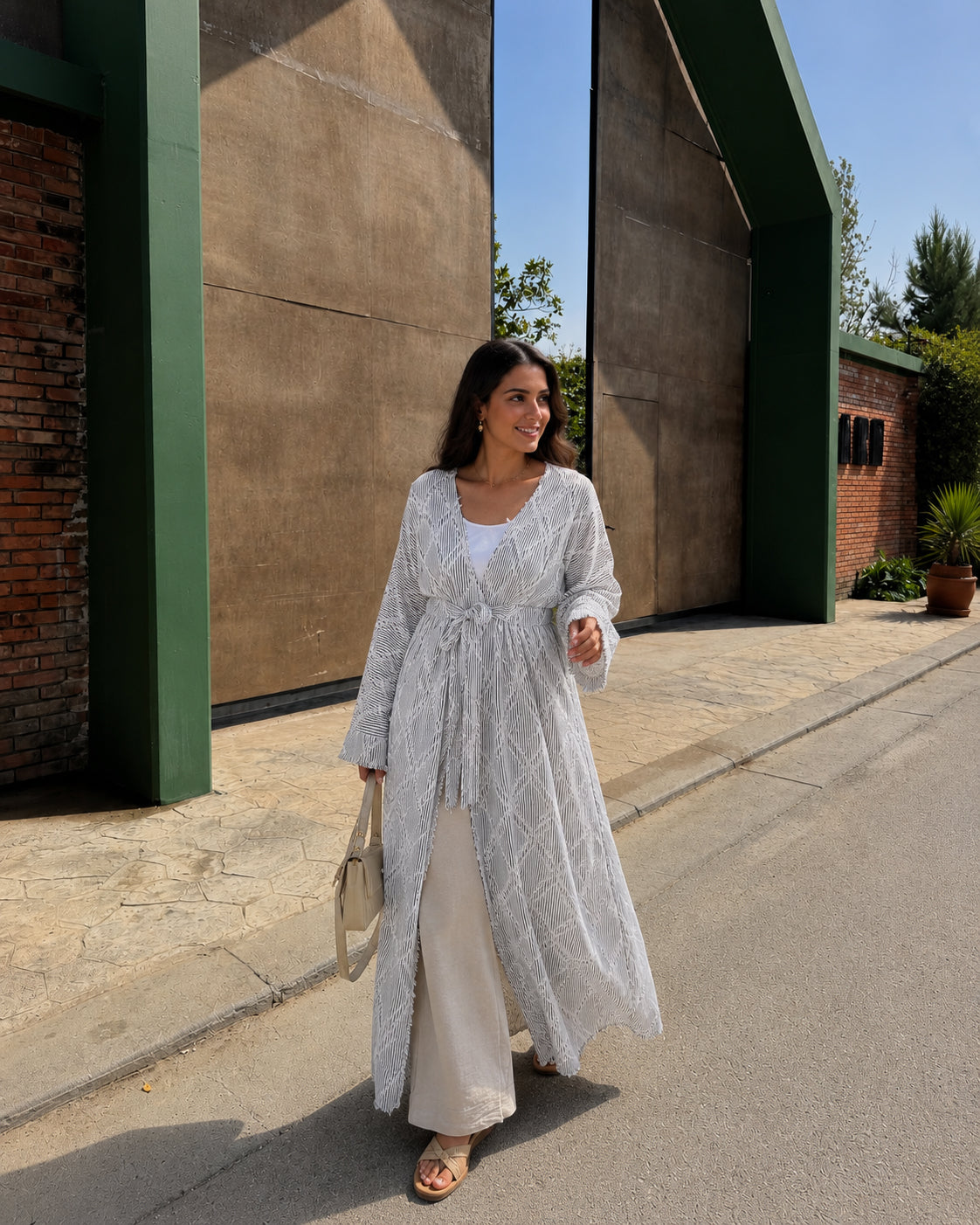 5046-Long Kimono with Belt