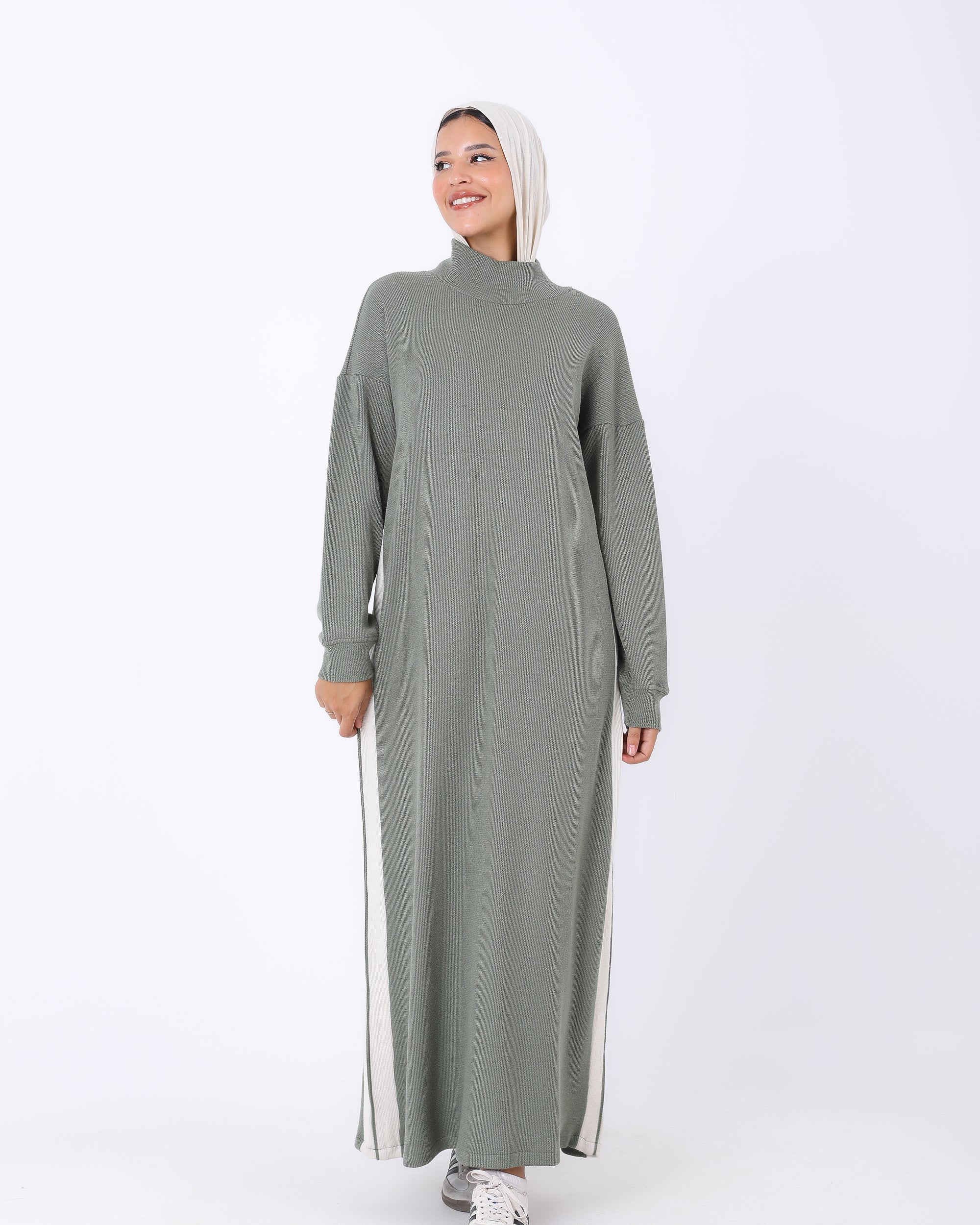 High Neck Knit Dress