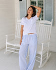 HS 111- Strip Pants WIth basic Shirt