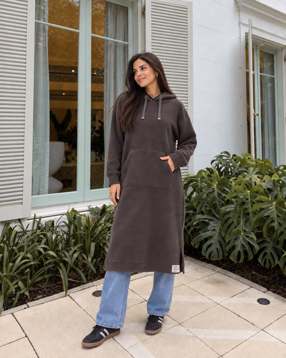 Long Hoodie with Pocket