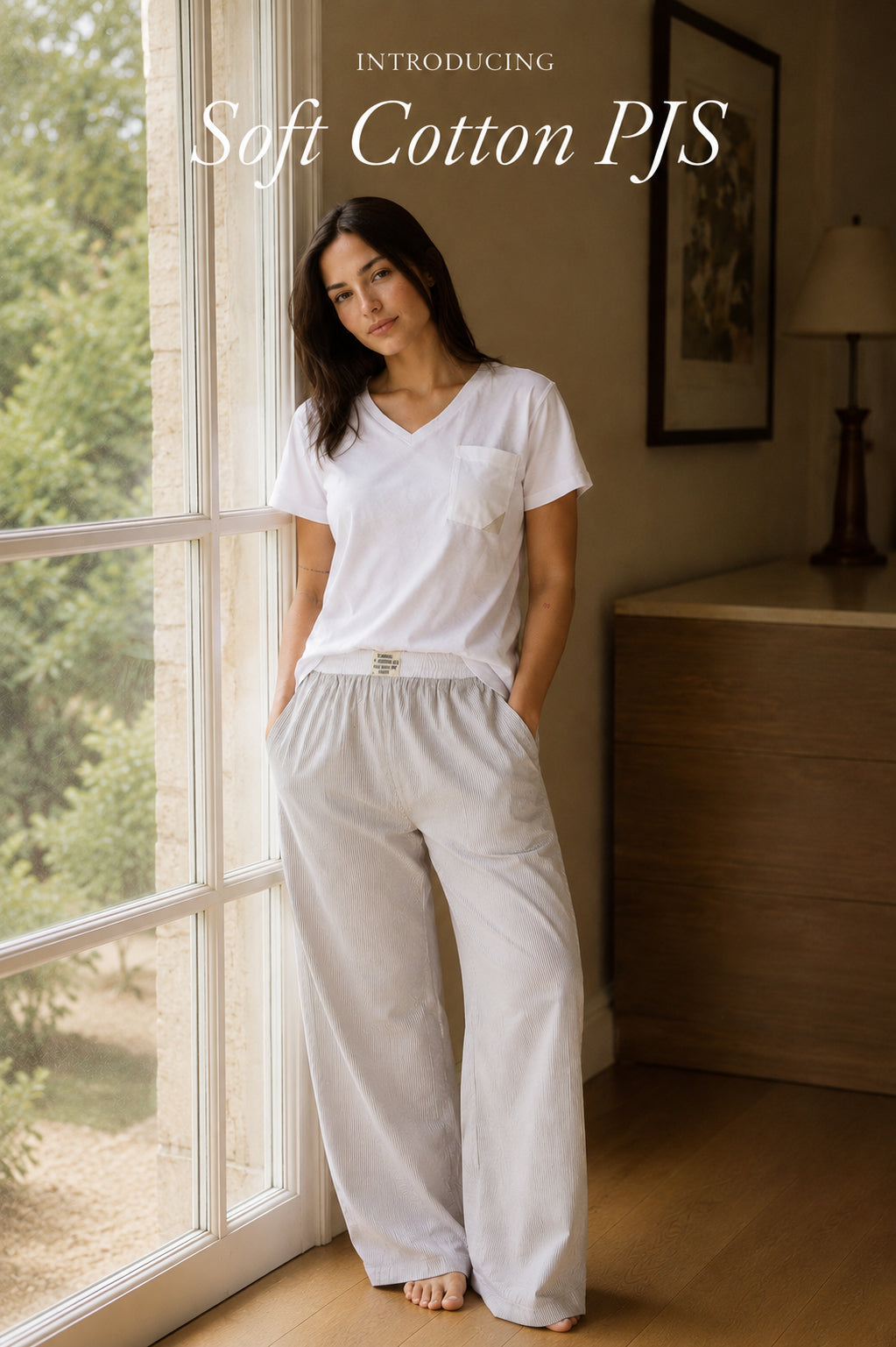 HS 111- Strip Pants WIth basic Shirt