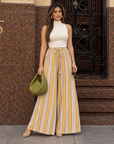 Wide Leg Popline Pants B22