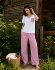 HS 103- Stripe Pants Comfort Pajama Set