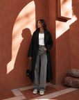 Long Blazer With Two Pockets