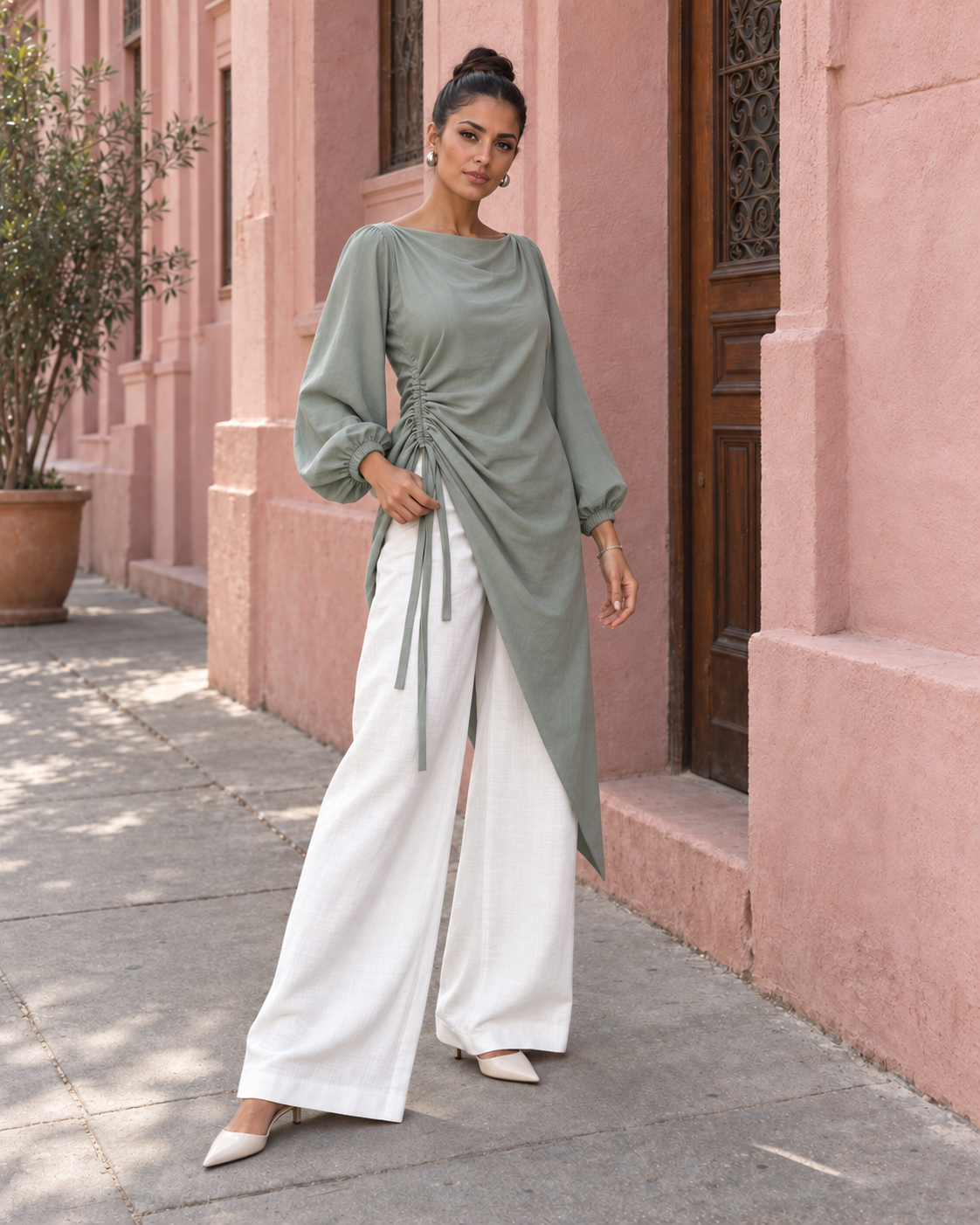 Side Ruched Blouse